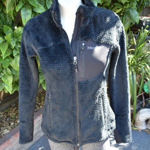 WOMEN'S MARMOT POLARTEC FLEECE JACKET SZ SMALL BLK